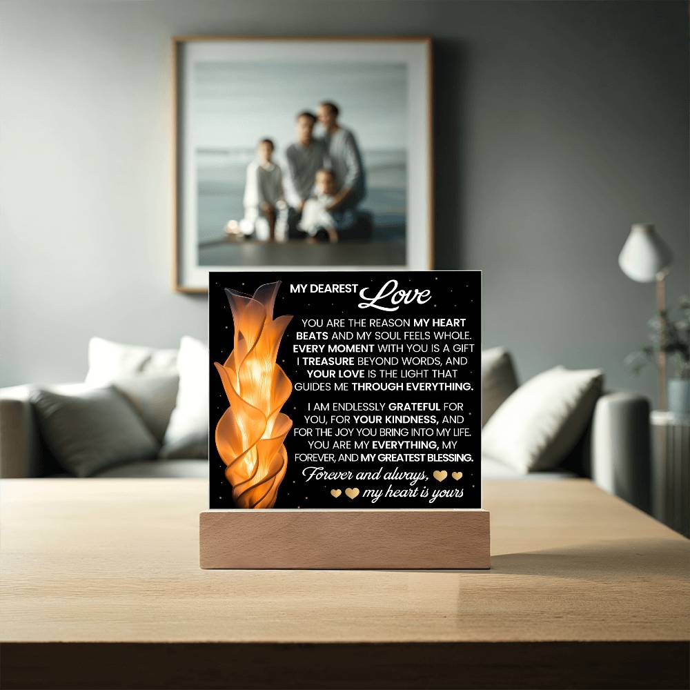 You Are The Reason Printed Square Shaped Acrylic Plaque-Express Your Love Gifts