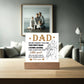 Dad Never Forget Printed Square Shaped Acrylic Plaque-Express Your Love Gifts