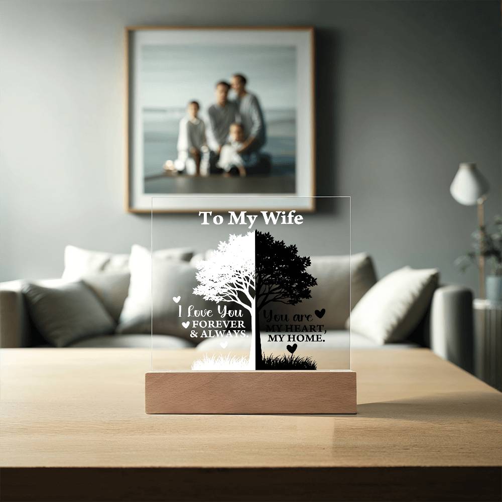 You Are My Heart Printed Square Shaped Acrylic Plaque-Express Your Love Gifts