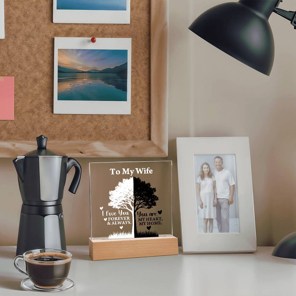 You Are My Heart Printed Square Shaped Acrylic Plaque-Express Your Love Gifts