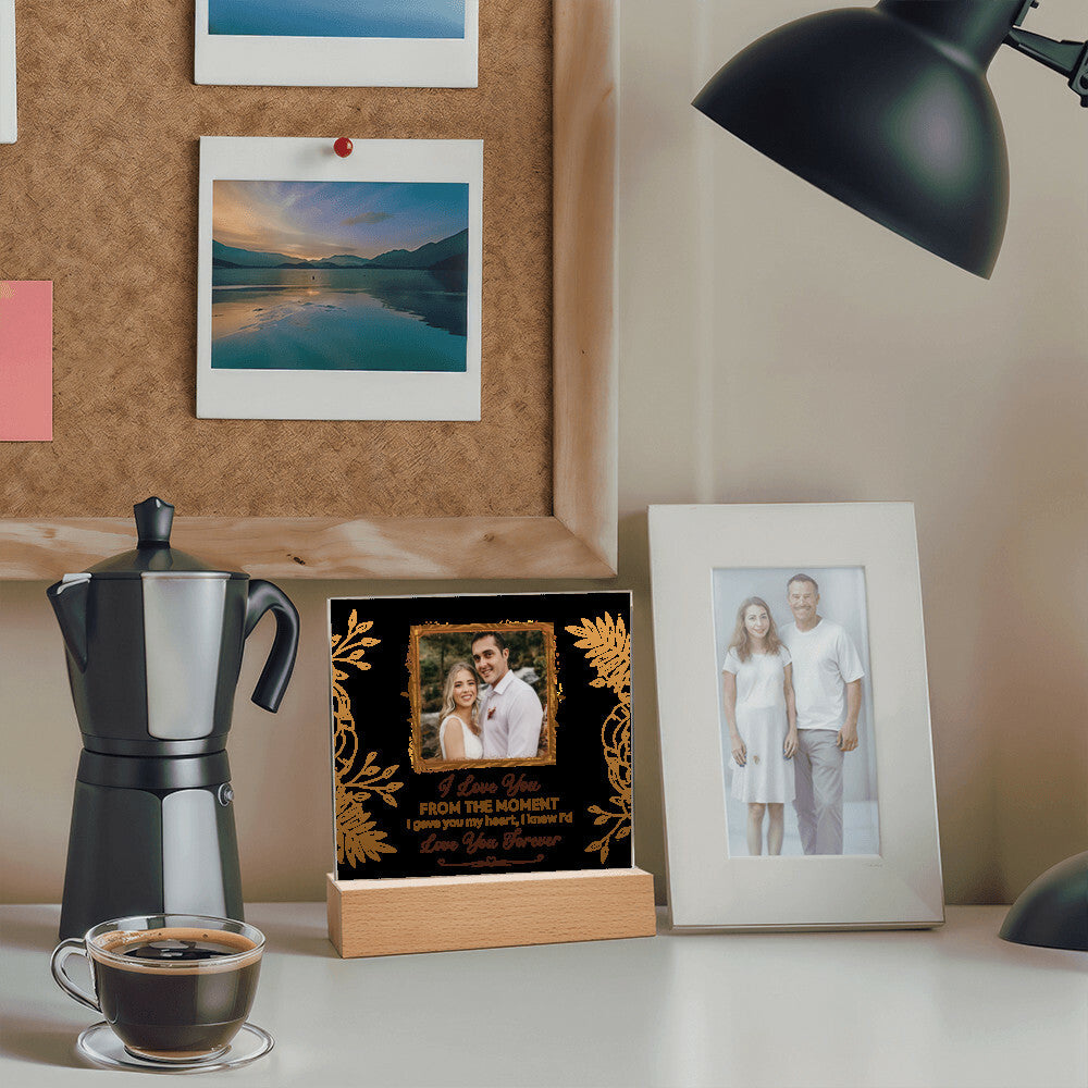 From The Moment Printed Square Shaped Acrylic Plaque-Express Your Love Gifts
