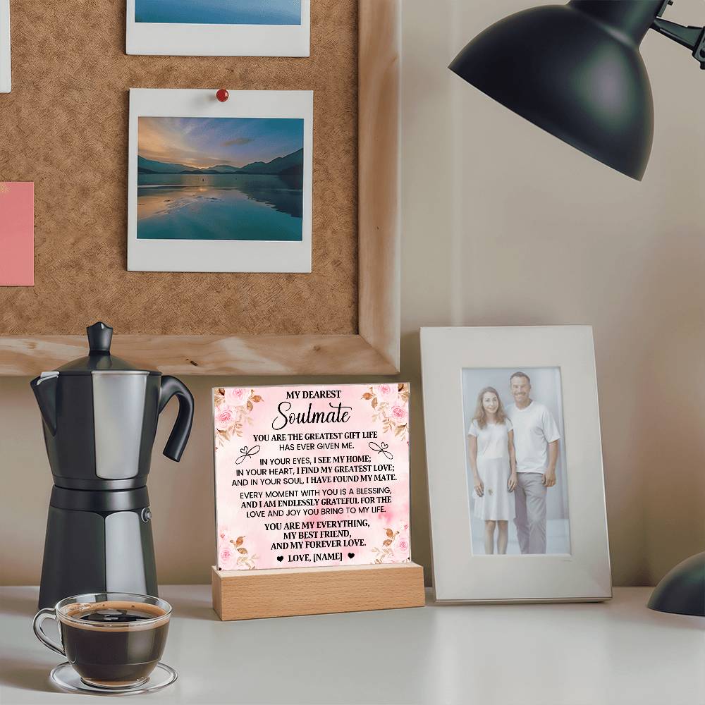 You Are The Greatest Gift Printed Square Shaped Acrylic Plaque-Express Your Love Gifts