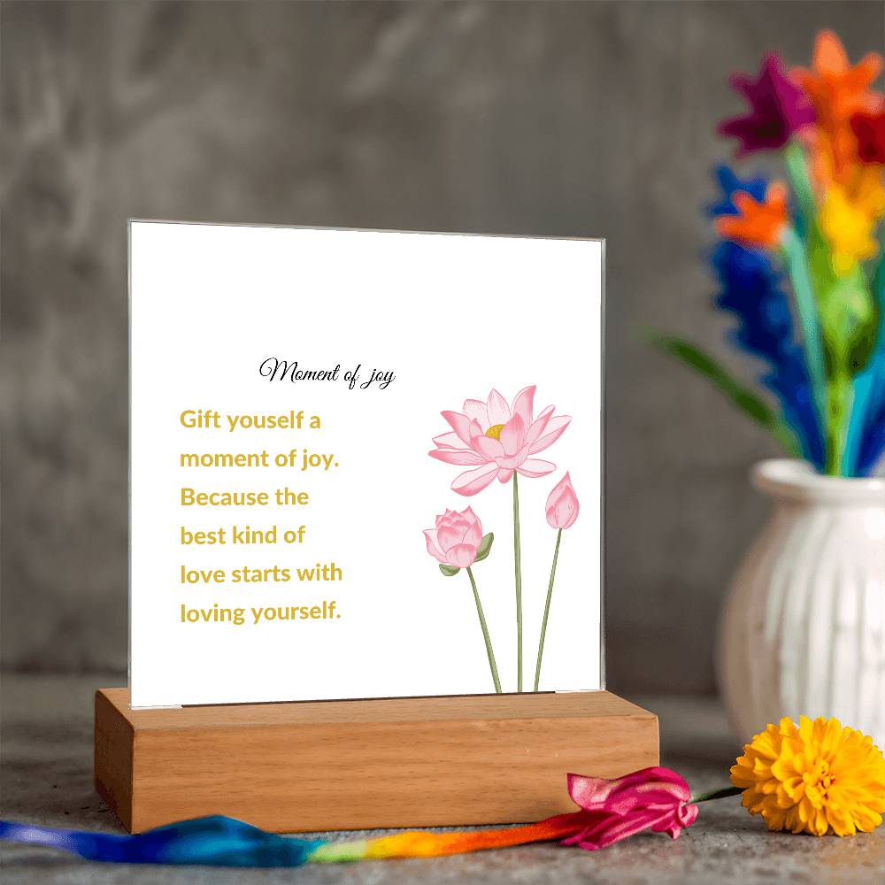Moment of Joy Printed Square Shaped Acrylic Plaque-Express Your Love Gifts