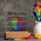 Walk With Me Daddy Printed Square Shaped Acrylic Plaque-Express Your Love Gifts