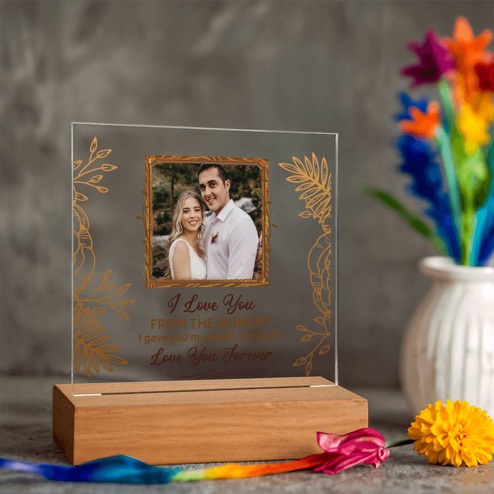 From The Moment Printed Square Shaped Acrylic Plaque-Express Your Love Gifts
