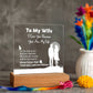 I Love You Because Printed Square Shaped Acrylic Plaque-Express Your Love Gifts