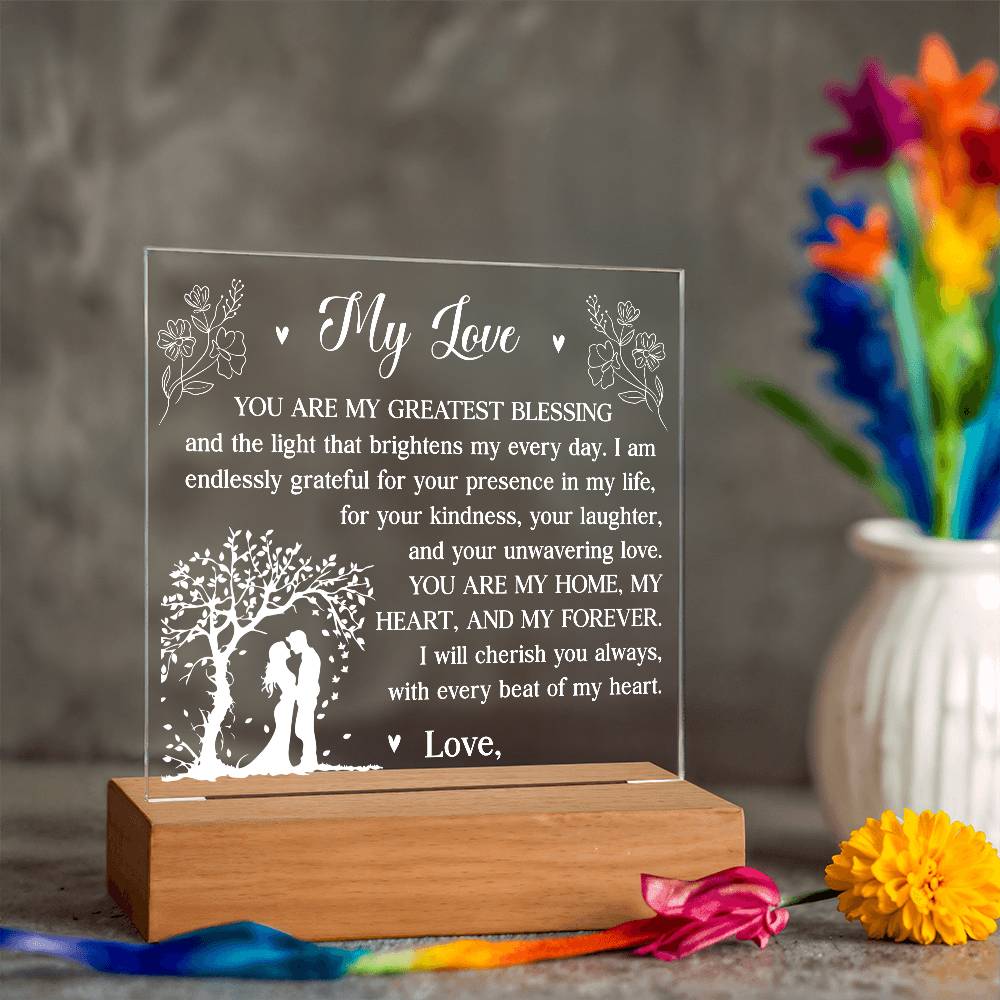 You Are My Greatest Blessing Printed Square Shaped Acrylic Plaque-Express Your Love Gifts