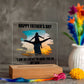 Dad Father's Day So Lucky Printed Square Shaped Acrylic Plaque-Express Your Love Gifts