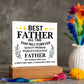 Best Father of All Time Printed Square Shaped Acrylic Plaque-Express Your Love Gifts