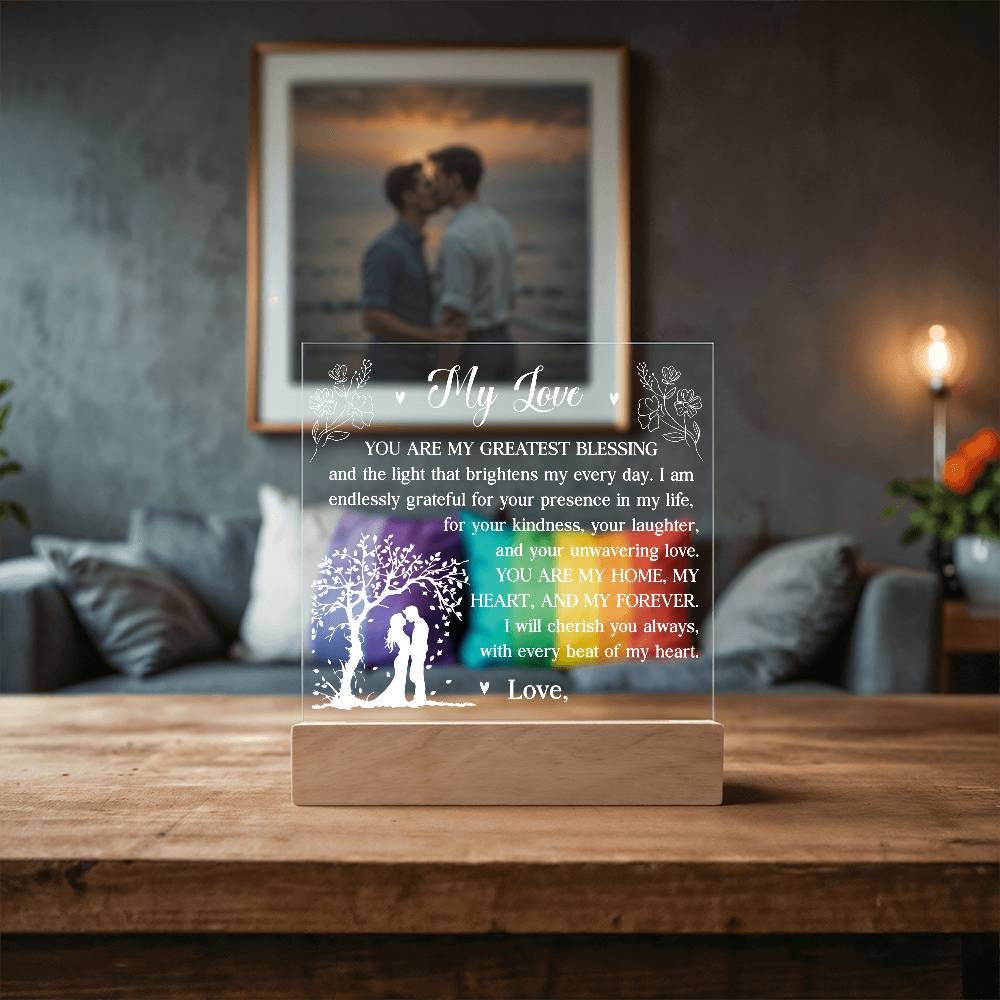 You Are My Greatest Blessing Printed Square Shaped Acrylic Plaque-Express Your Love Gifts