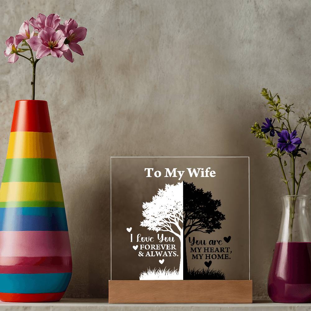 You Are My Heart Printed Square Shaped Acrylic Plaque-Express Your Love Gifts