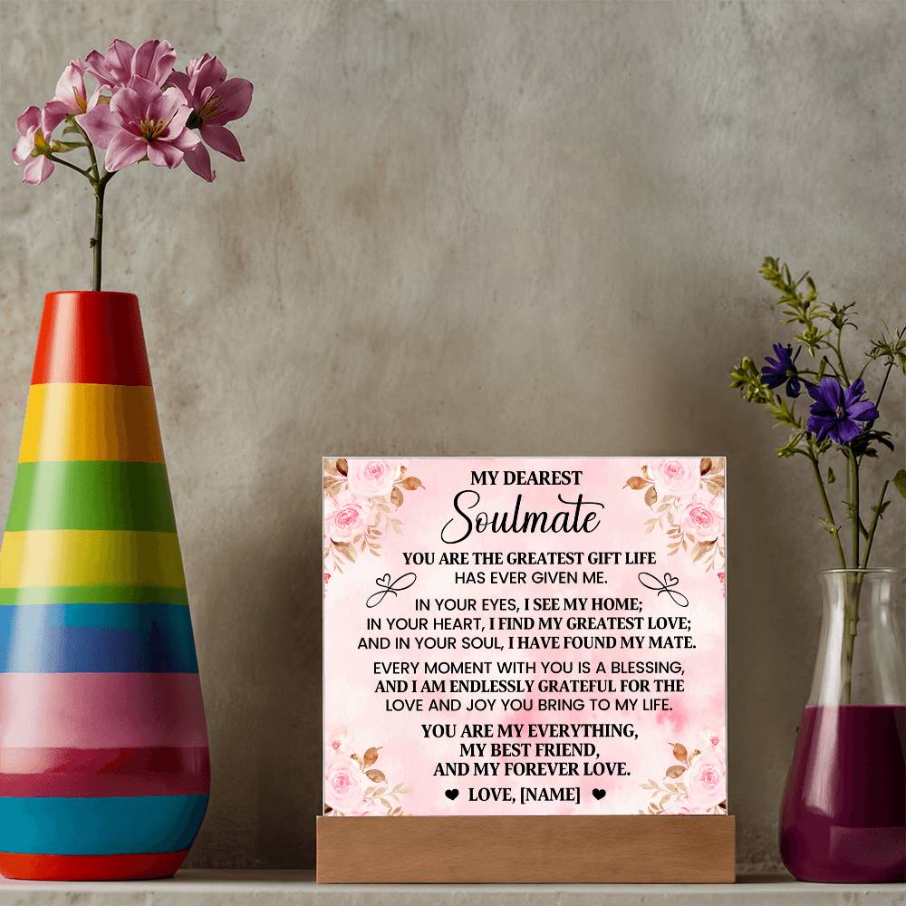 You Are The Greatest Gift Printed Square Shaped Acrylic Plaque-Express Your Love Gifts