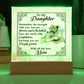 To My Daughter From Mom Deeply Loved Printed Square Shaped Acrylic Plaque-Express Your Love Gifts