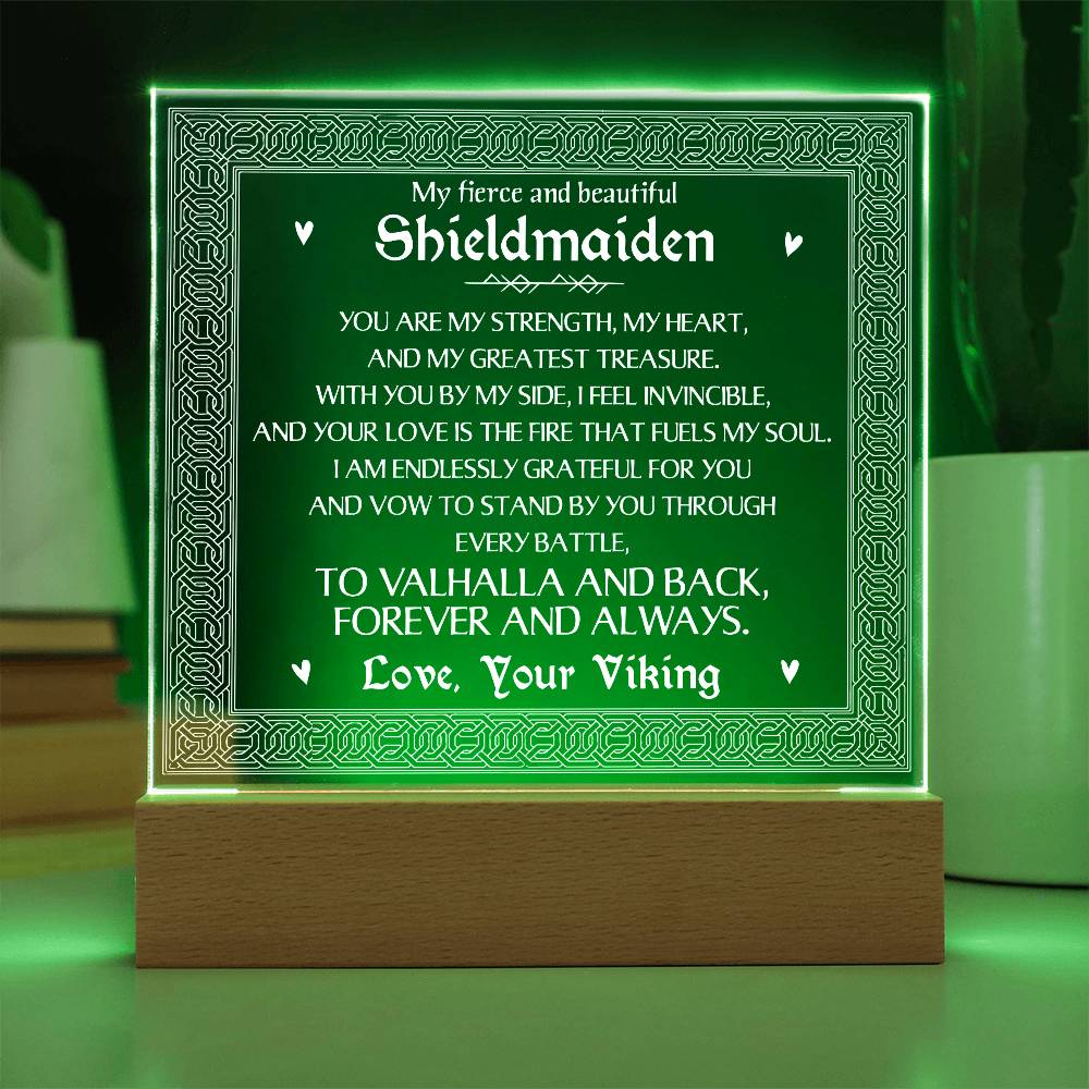 Shieldmaiden Printed Square Shaped Acrylic Plaque-Express Your Love Gifts