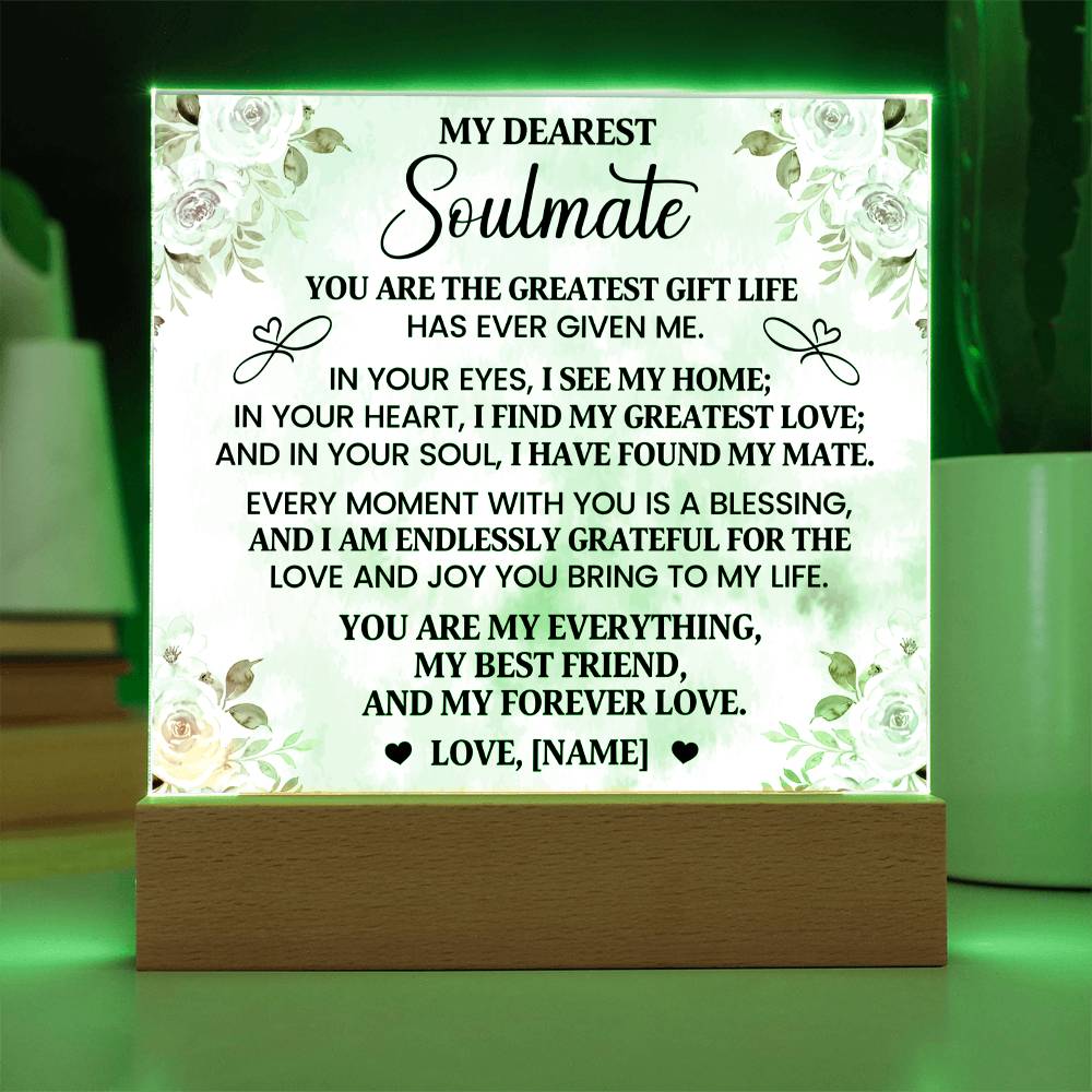 You Are The Greatest Gift Printed Square Shaped Acrylic Plaque-Express Your Love Gifts