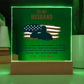 To My Husband Your Job is to Fight For Our Country Printed Square Shaped Acrylic Plaque-Express Your Love Gifts