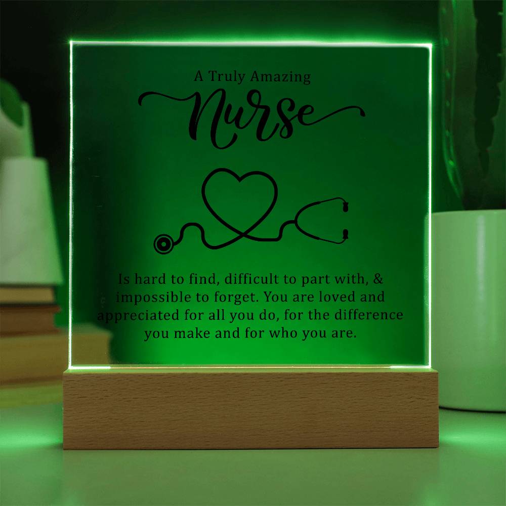 Nursing Truly Amazing Nurse Printed Square Shaped Acrylic Plaque-Express Your Love Gifts