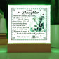 To My Daughter From Mom Be Brave Printed Square Shaped Acrylic Plaque-Express Your Love Gifts