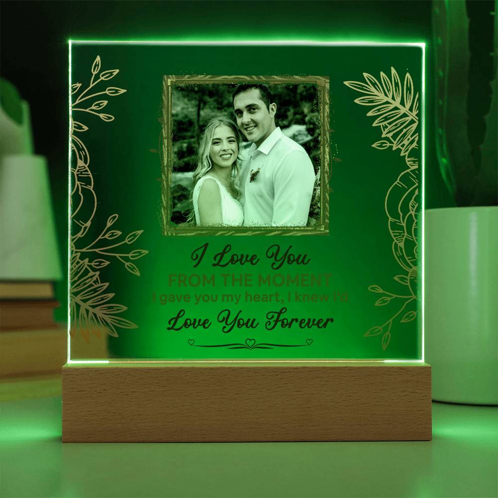 From The Moment Printed Square Shaped Acrylic Plaque-Express Your Love Gifts