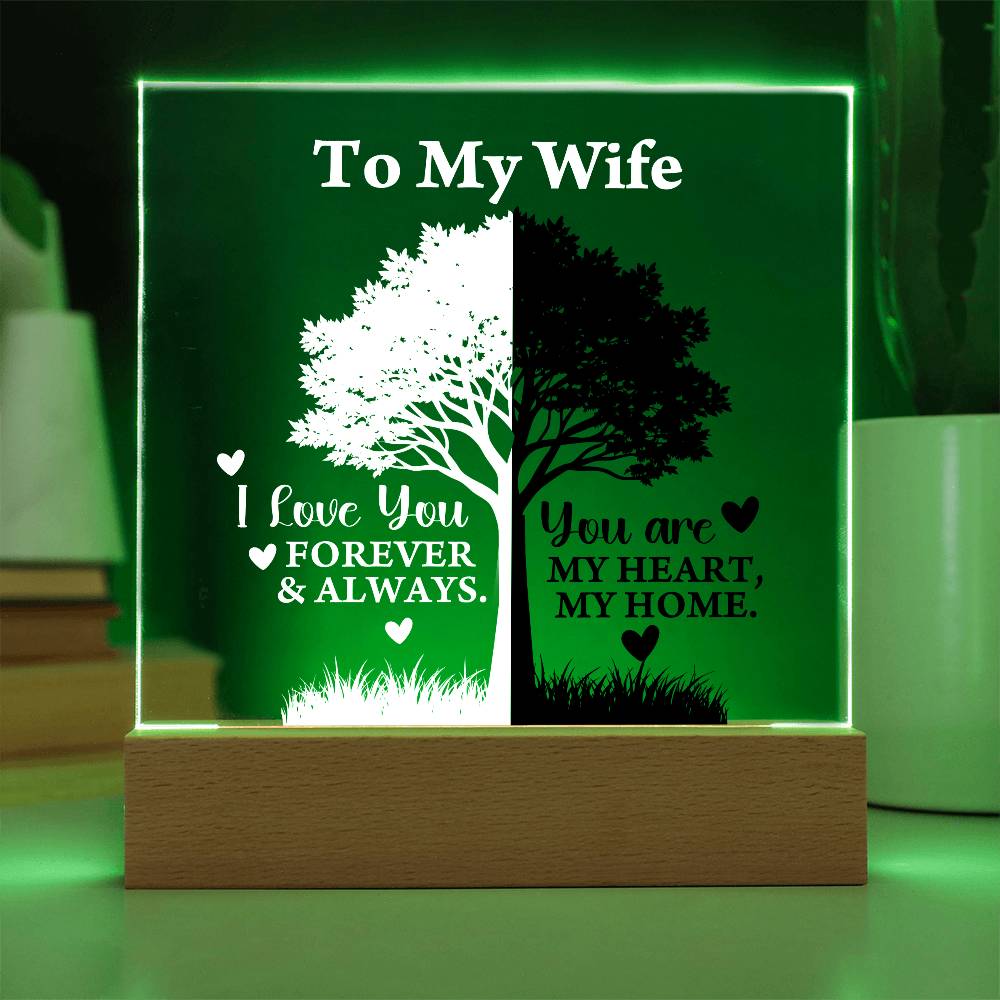 You Are My Heart Printed Square Shaped Acrylic Plaque-Express Your Love Gifts