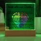 Walk With Me Daddy Printed Square Shaped Acrylic Plaque-Express Your Love Gifts