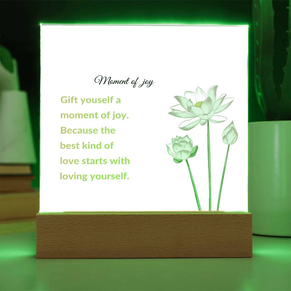 Moment of Joy Printed Square Shaped Acrylic Plaque-Express Your Love Gifts