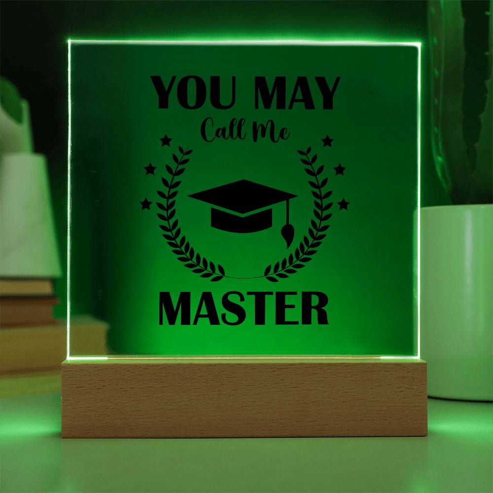 Graduation Masters Printed Square Shaped Acrylic Plaque-Express Your Love Gifts