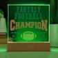 Fantasy Football Champion Printed Square Shaped Acrylic Plaque-Express Your Love Gifts