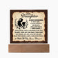 To My Daughter From Mom Always Remember Printed Square Shaped Acrylic Plaque-Express Your Love Gifts