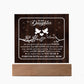 Personalized To My Daughter From Mom My Love Printed Square Shaped Acrylic Plaque-Express Your Love Gifts
