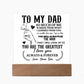 To My Dad So Much of Me Printed Square Shaped Acrylic Plaque-Express Your Love Gifts