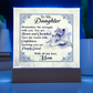 To My Daughter From Mom Deeply Loved Printed Square Shaped Acrylic Plaque-Express Your Love Gifts