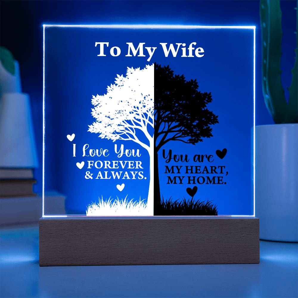 You Are My Heart Printed Square Shaped Acrylic Plaque-Express Your Love Gifts