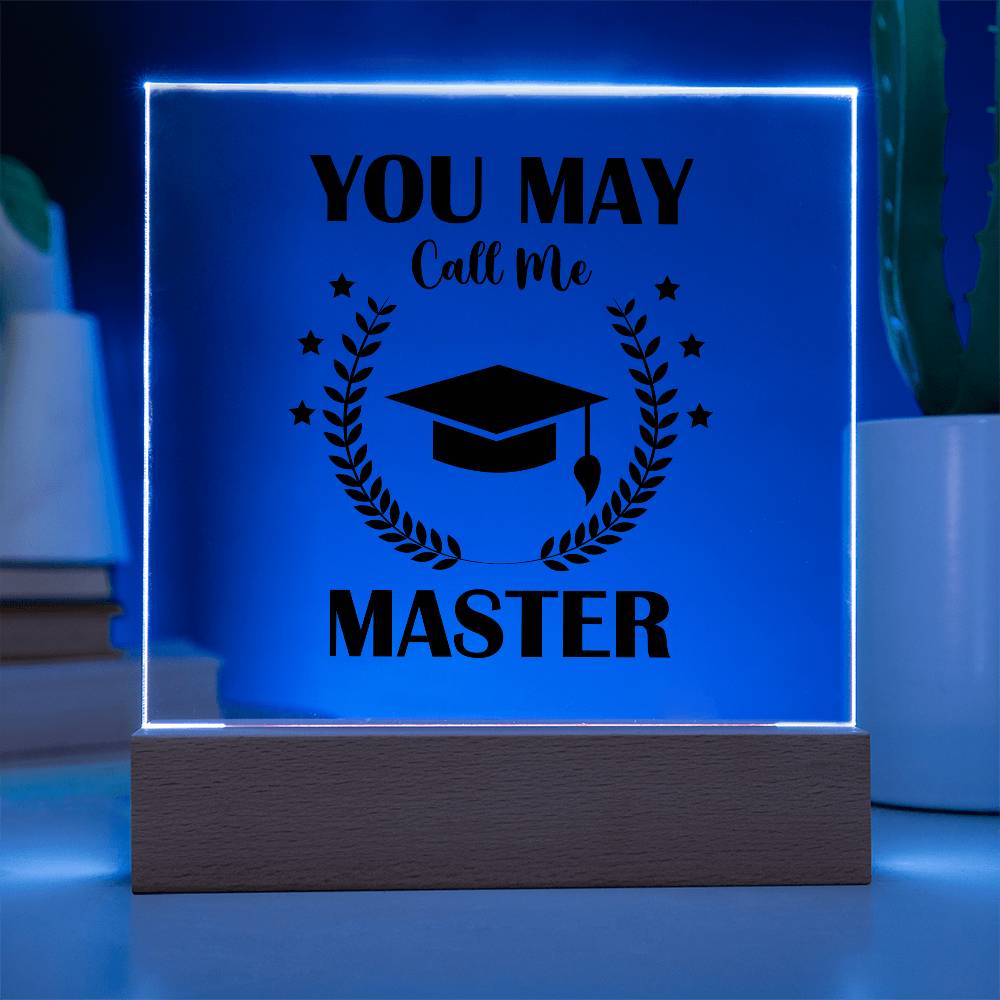 Graduation Masters Printed Square Shaped Acrylic Plaque-Express Your Love Gifts