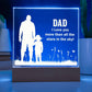 Dad I Love You More Printed Square Shaped Acrylic Plaque-Express Your Love Gifts