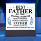 Best Father of All Time Printed Square Shaped Acrylic Plaque-Express Your Love Gifts