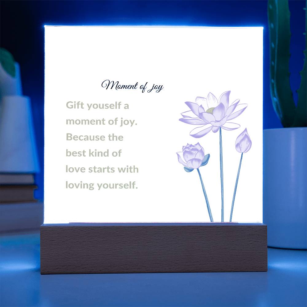 Moment of Joy Printed Square Shaped Acrylic Plaque-Express Your Love Gifts