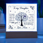 To My Daughter From Mom Little Girl Heart Forever Printed Square Shaped Acrylic Plaque-Express Your Love Gifts