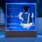 Graduation So She Did Printed Square Shaped Acrylic Plaque-Express Your Love Gifts