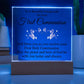 First Communion Printed Square Shaped Acrylic Plaque-Express Your Love Gifts
