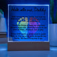 Walk With Me Daddy Printed Square Shaped Acrylic Plaque-Express Your Love Gifts