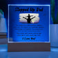 Stepped Up Dad Printed Square Shaped Acrylic Plaque-Express Your Love Gifts