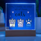 Pets Cats Printed Square Shaped Acrylic Plaque-Express Your Love Gifts