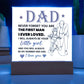 Dad Never Forget Printed Square Shaped Acrylic Plaque-Express Your Love Gifts