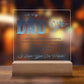 To My Dad I Am The Luckiest Daughter To Have Printed Square Shaped Acrylic Plaque-Express Your Love Gifts