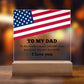 To My Dad I Love You Printed Square Shaped Acrylic Plaque-Express Your Love Gifts