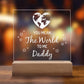 You Mean the World to Me Daddy Printed Square Shaped Acrylic Plaque-Express Your Love Gifts
