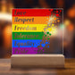 LGBTQLove Respect Fre Printed Square Shaped Acrylic Plaque edom Tolerance Equality Pride-Express Your Love Gifts