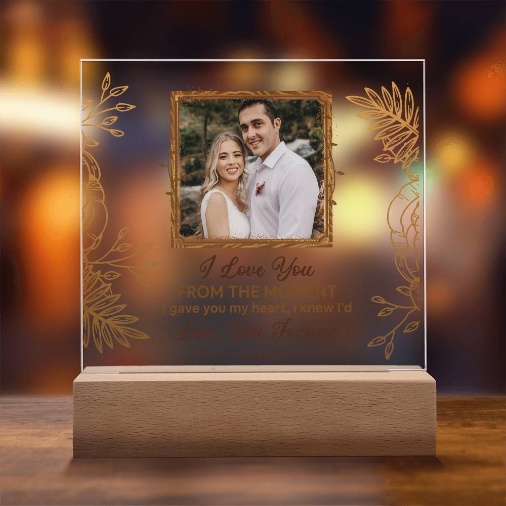 From The Moment Printed Square Shaped Acrylic Plaque-Express Your Love Gifts
