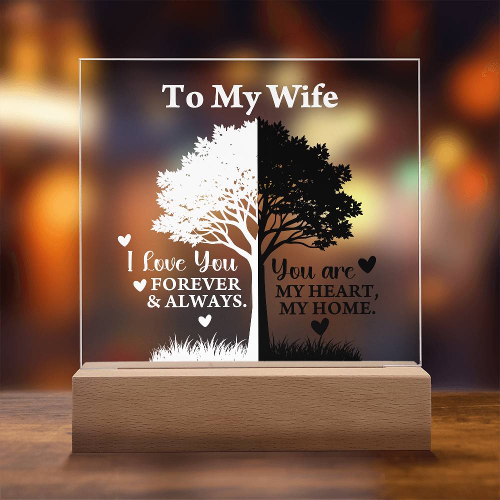 You Are My Heart Printed Square Shaped Acrylic Plaque-Express Your Love Gifts